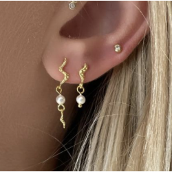 restik mermaid kai - forgyldt slv med perle