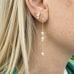 restik med kde DARA perle forgyldt sterling slv