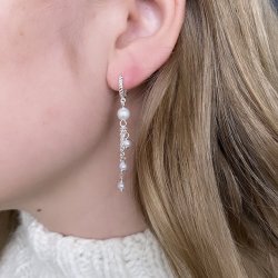 Hoops PRETTY pearl sterling slv