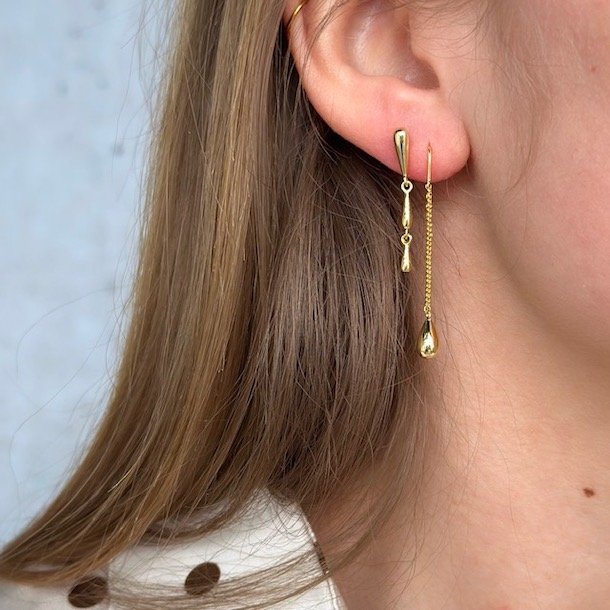 retrde SHINY DROP forgyldt slv