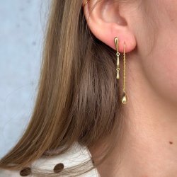 restikker SHINY DROP LONG forgyldt slv