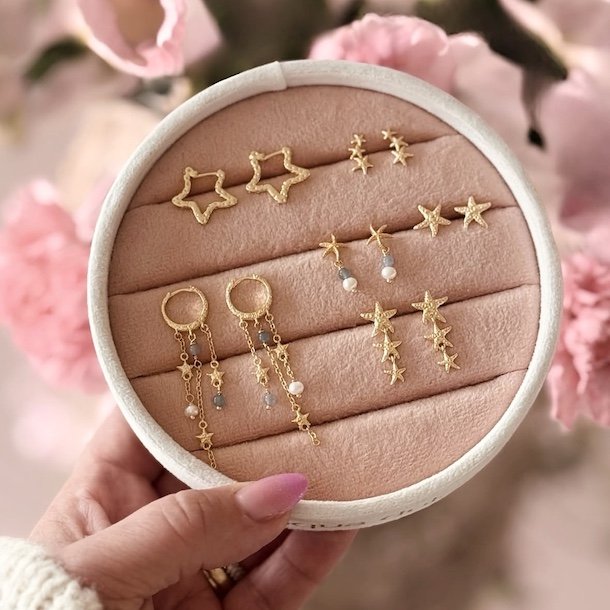 restikker STELLA LONG Forgyldt slv