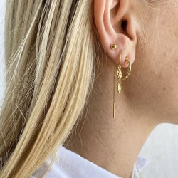 HELIX restik creol 15mm pastel - forgyldt slv