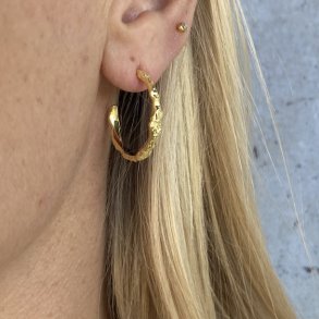 MILA restik creol 25 mm forgyldt slv