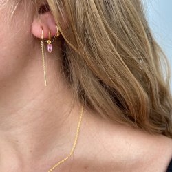 Aya restik creol rosa baguette forgyldt