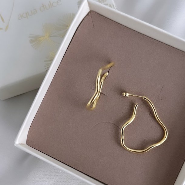 restik creoler CURLY Forgyldt Slv