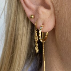 HELIX restik creol 15mm pastel - forgyldt slv