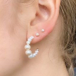 Creoler PRETTY PEARL 25 mm sterling slv