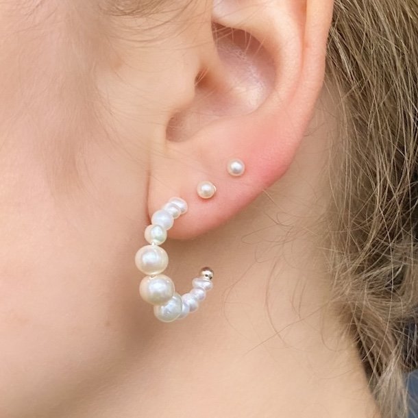 Creoler PRETTY PEARL 25 mm sterling slv