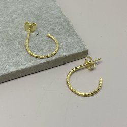 Hoops DIAMOND CUT 15 mm Forgyldt slv