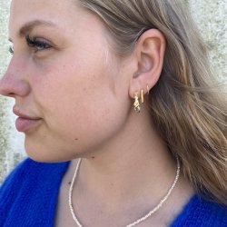 Hoops DIAMOND CUT 10 mm Forgyldt slv