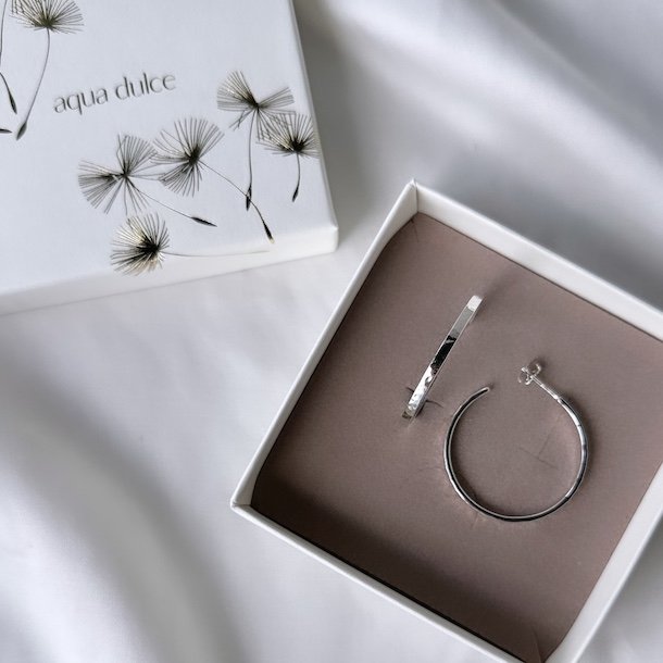Hoops ELENA 30 mm Sterling Slv