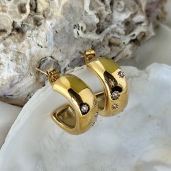 restik creoler GLOW AUDRY vandfast 18kt. forgyldt