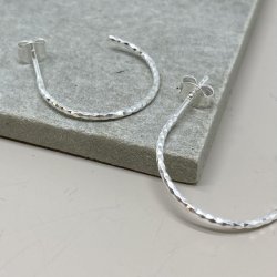 Hoops DIAMOND CUT 20 mm sterling slv