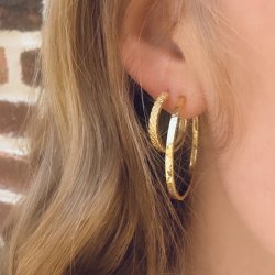 Hoops ELENA 30 mm Forgyldt Slv