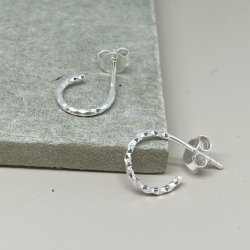 Hoops DIAMOND CUT 10 mm sterling slv