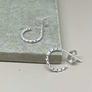 Hoops DIAMOND CUT 10 mm sterling slv