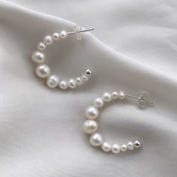 Creoler PRETTY PEARL 25 mm sterling slv