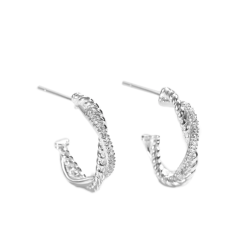 restik creoler TWISTED DARLING 15 mm Sterling Slv