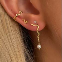 restikker Peony blossom Forgyldt slv