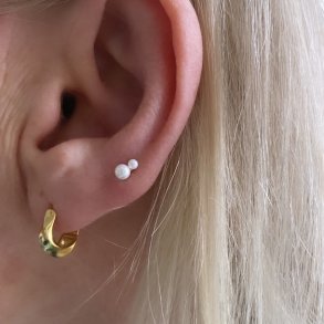 restik double pearl forgyldt slv