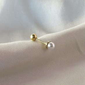 restik Pierce pearl forgyldt slv