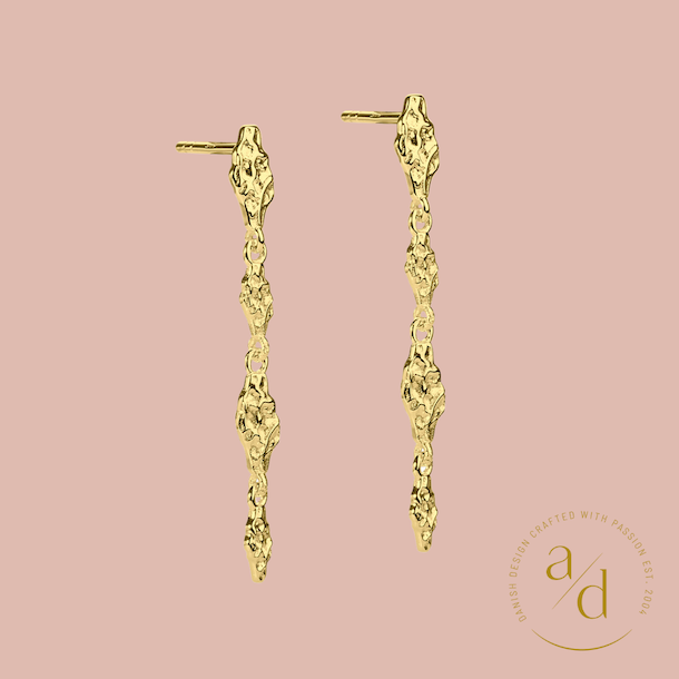 restik MILA long forgyldt slv