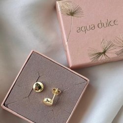 restikker BIG GLOBE Forgyldt slv