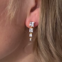 restikker EDGE LONG Forgyldt Slv