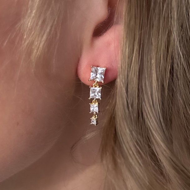 restikker EDGE LONG Forgyldt Slv