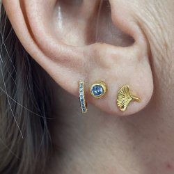 Ranva hoops - lysebl zirkonia forgyldt