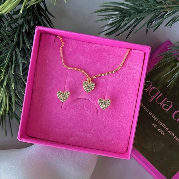 Smykkest darling heart forgyldt slv