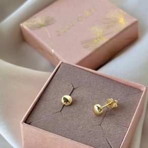 restikker SMALL GLOBE forgyldt slv