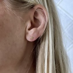 restikker - Mnt 4mm Forgyldt slv