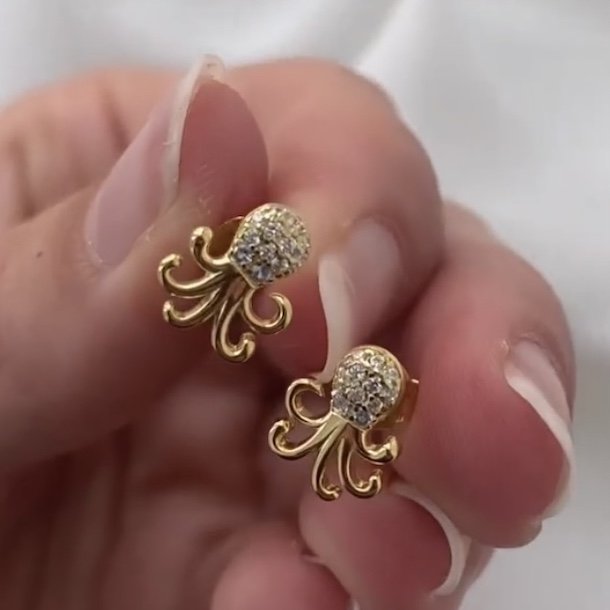 restikker SQUIDLY Forgyldt slv