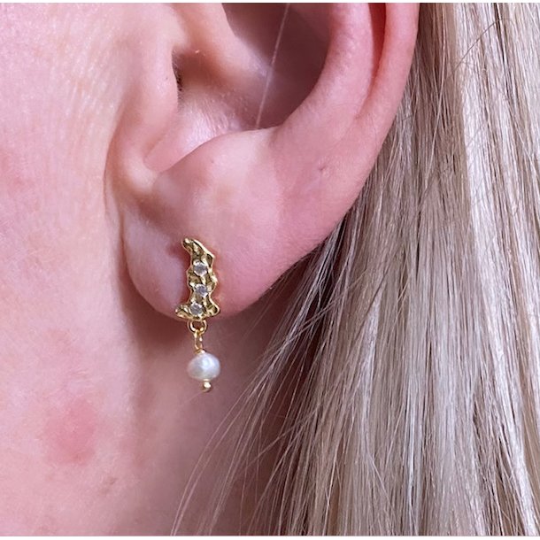 restikker PRETTY PEARL ONE Forgyldt slv