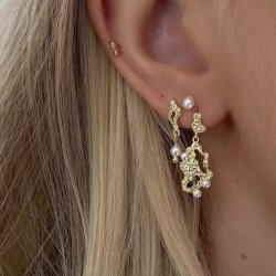 restikker Maree pearl forgyldt slv