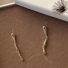 restikker SHINY DROP LONG forgyldt slv