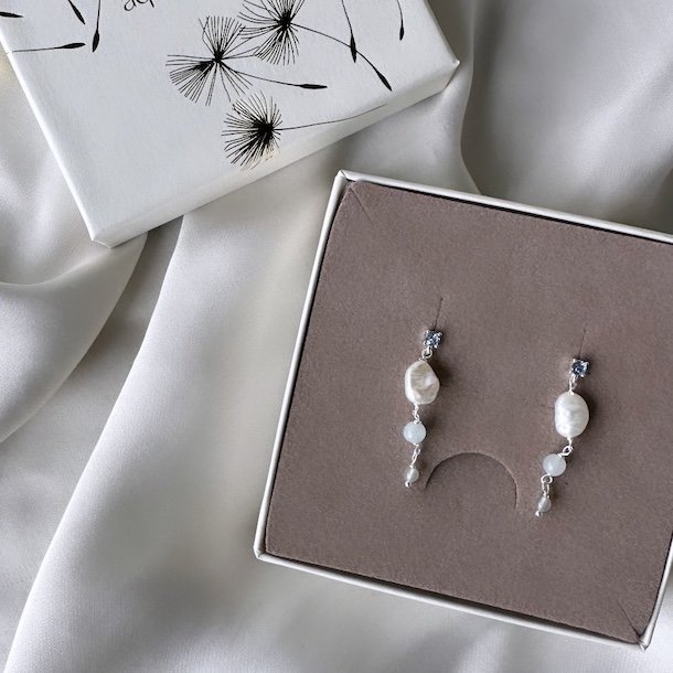 restikker SKY BLUE PEARL Sterling Slv