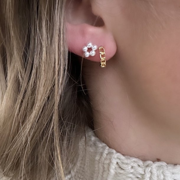 restikker pearl flower forgyldt slv