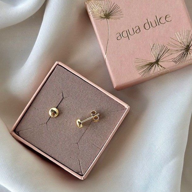 restikker SMALL GLOBE forgyldt slv