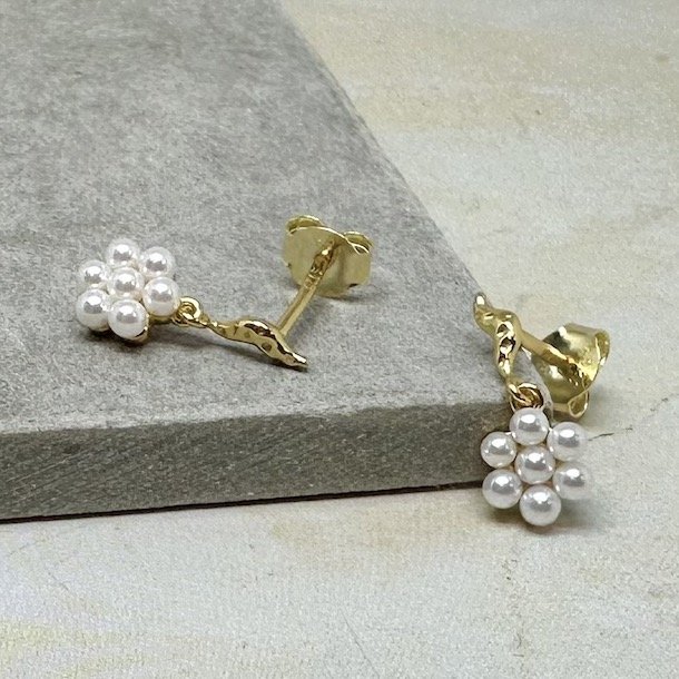 restikker Camelia blossom forgyldt slv