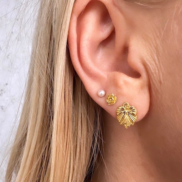 restikker KOI SMALL LEAF Forgyldt Slv