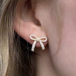 restikker ELEGANT BOW  Forgyldt Slv