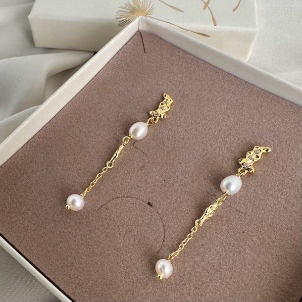 restikker MILENA LONG Forgyldt Slv