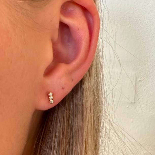 restikker 3 PETITE CLEAR forgyldt slv