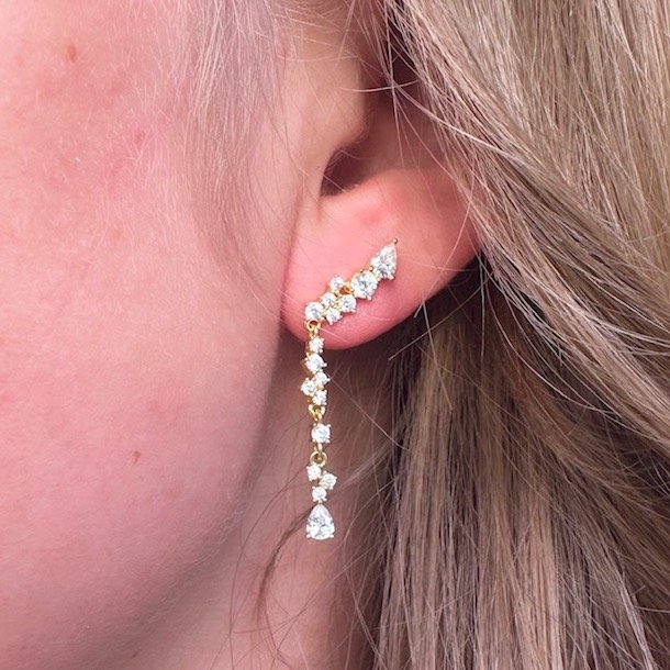 restikker AURA LONG Forgyldt Slv