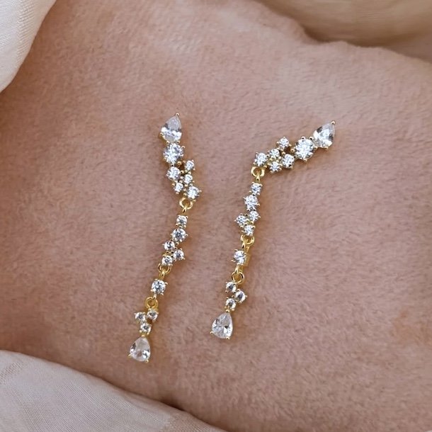 restikker AURA LONG Forgyldt Slv