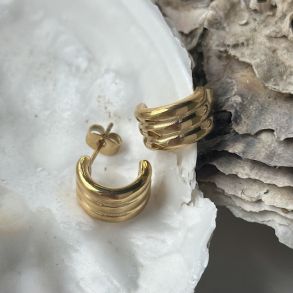 �restik creoler GILDA 13 mm vandfast 18kt. forgyldt