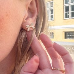 reringe sljfe stor DARLING BOW  Forgyldt Slv